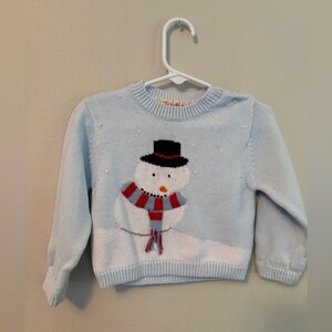 Zubels Light Blue Snowman Sweater for Kids